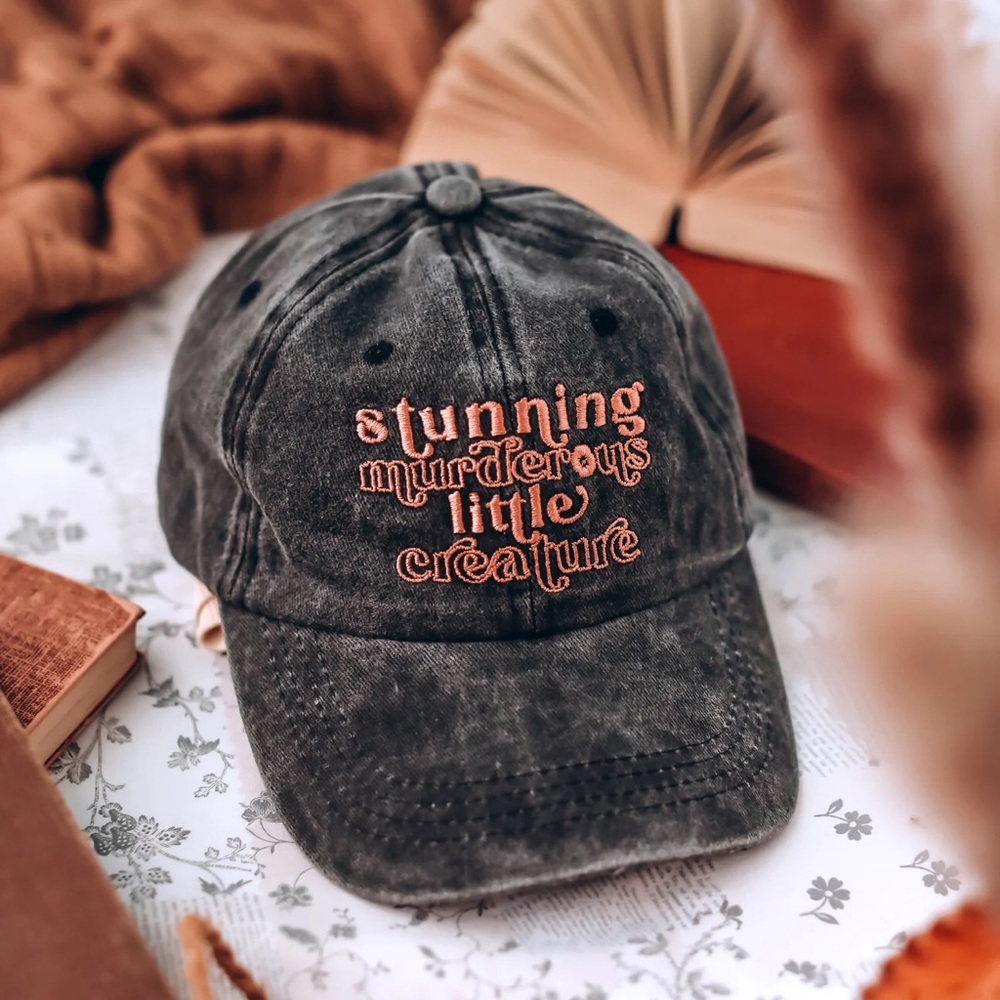 The Bookish Box FBAA Stunning Murderous Little Creature Embroidered Hat